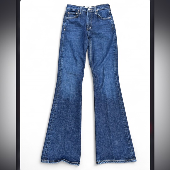 AGOLDE Nico Dark Wash Flare Leg High Rise Jeans Size 24 - Picture 2 of 9
